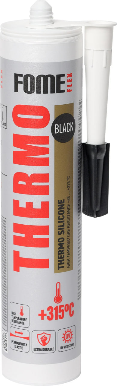 Герметик автомобільний силіконовий термостійкий Fome Flex THERMO 315 °C Червоний 300 мл (01-4-2-006)